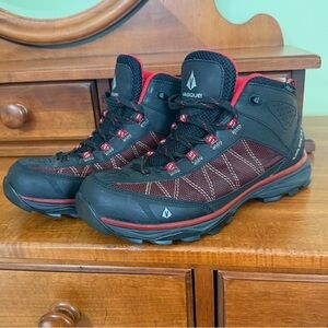 Vasque Monolith Men's 9 Black waterproof hiking boots leather mesh shoes winter